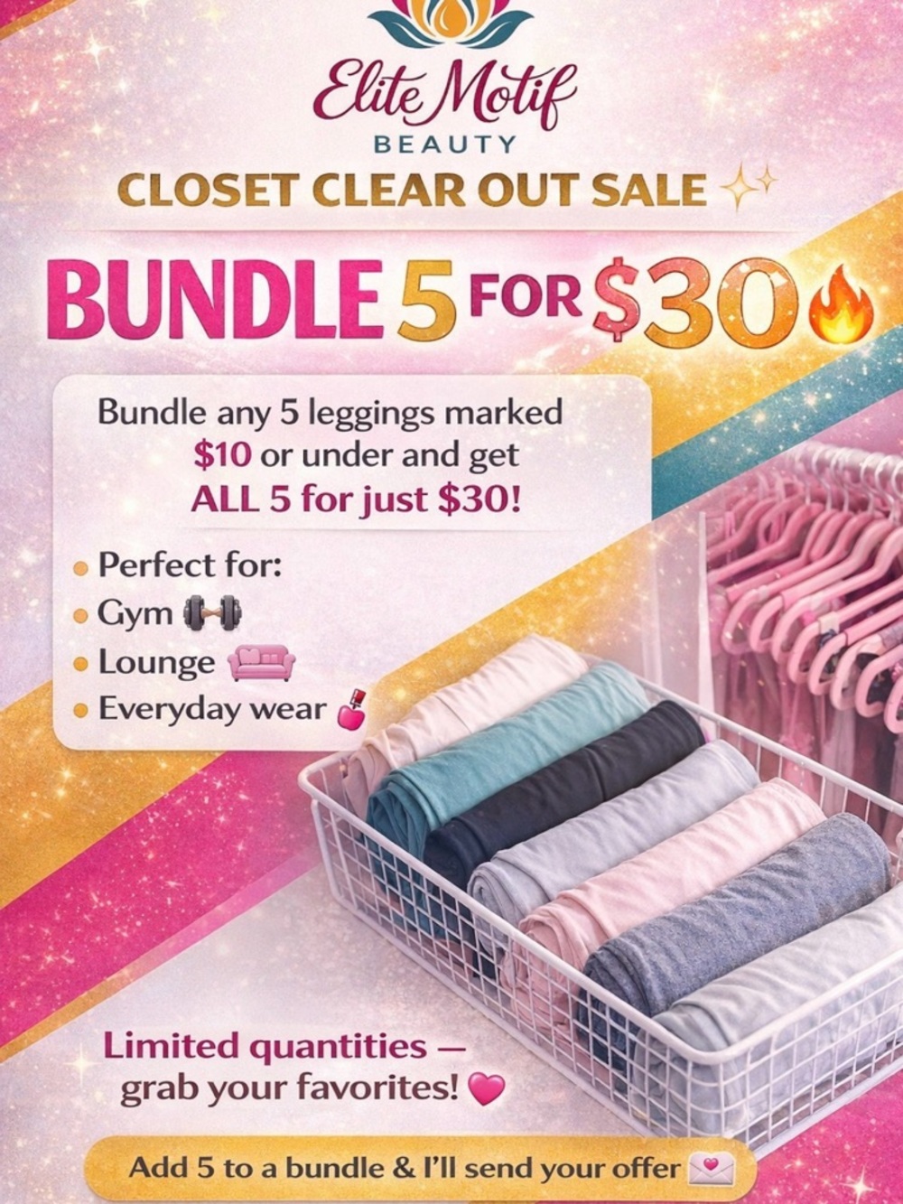 💖 5 for $30 Leggings Bundle Deal 🔥 Closet Clear Out Sale | Mix & Match
